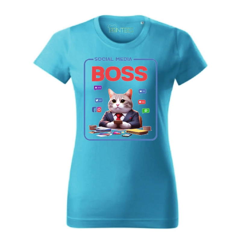Tricou dame SOCIAL MEDIA BOSS