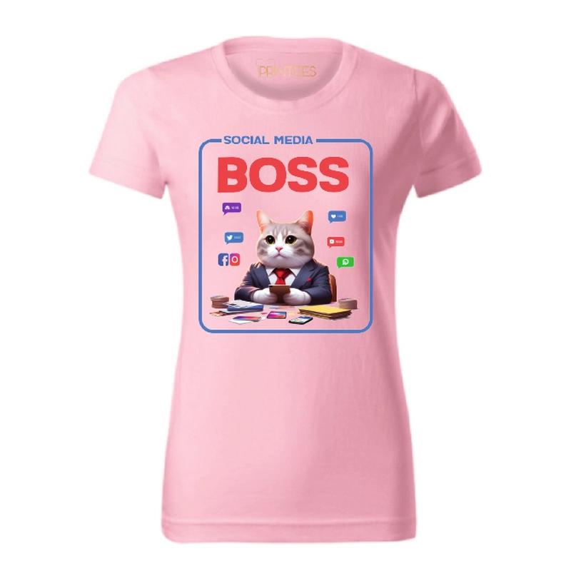 Tricou dame SOCIAL MEDIA BOSS