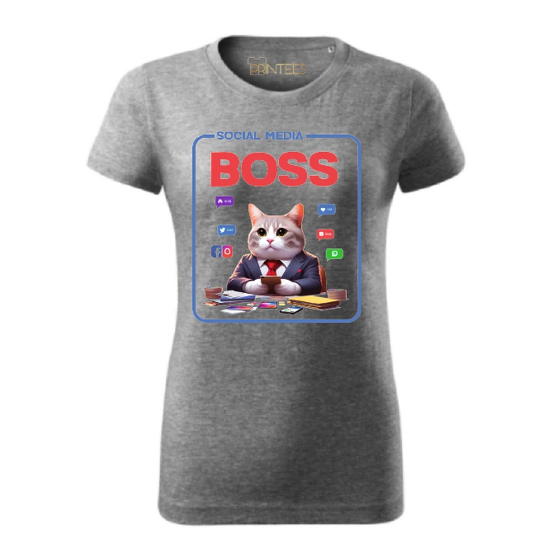 Tricou dame SOCIAL MEDIA BOSS