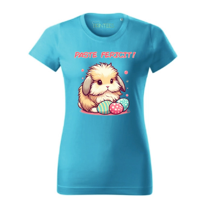 Tricou dame - Iepure pufos Paște
