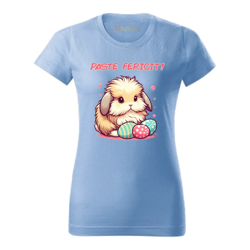 Tricou dame - Iepure pufos Paște