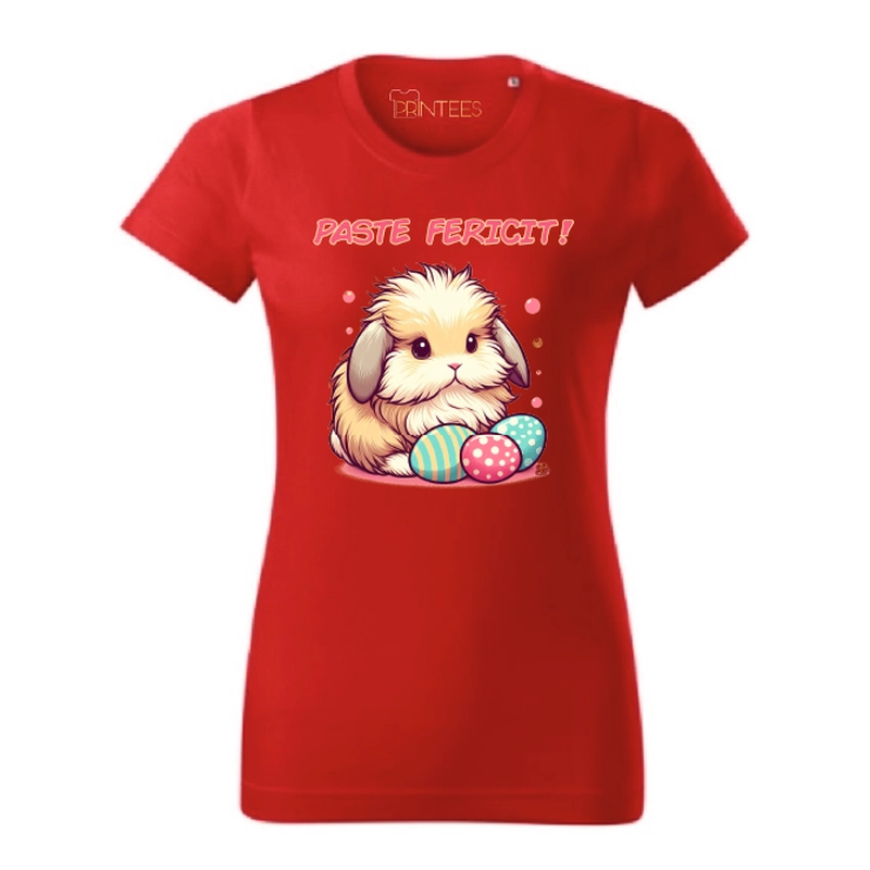 Tricou dame - Iepure pufos Paște