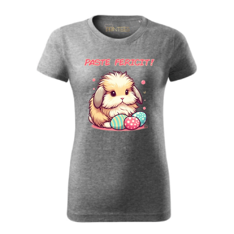 Tricou dame - Iepure pufos Paște