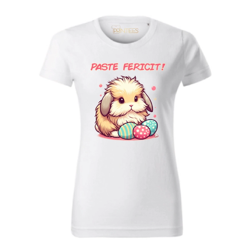 Tricou dame - Iepure pufos Paște
