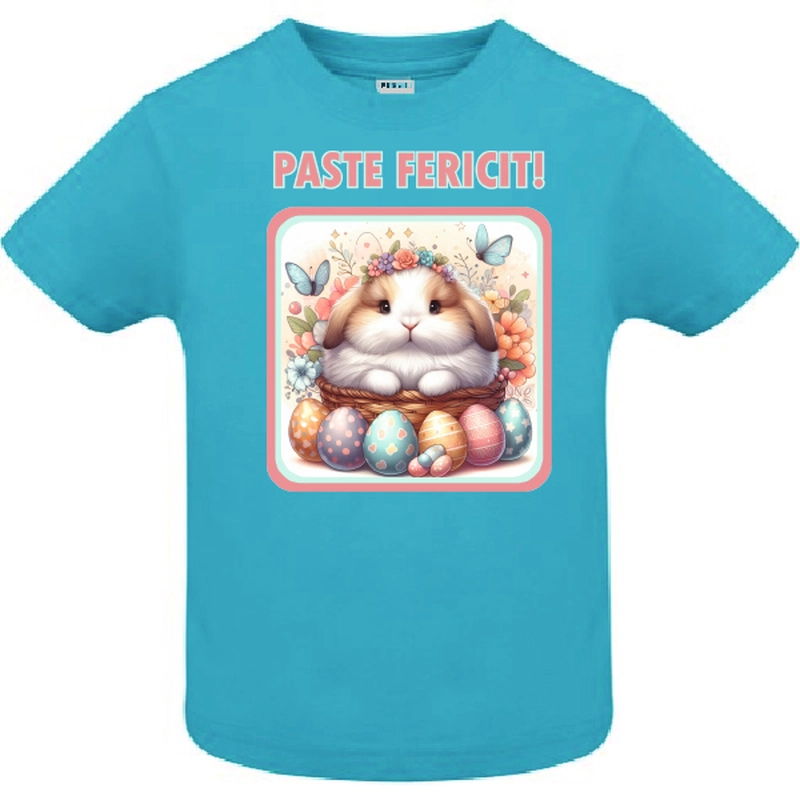 Tricou copil - Iepure pufos in coș