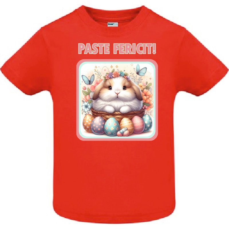 Tricou copil - Iepure pufos in coș