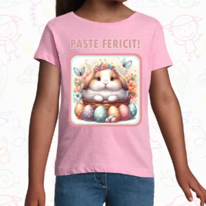 Tricou copil - Iepure pufos in coș