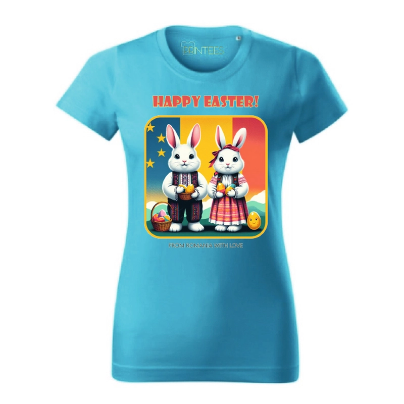 Tricou damă - HAPPY EASTER FROM ROMANIA