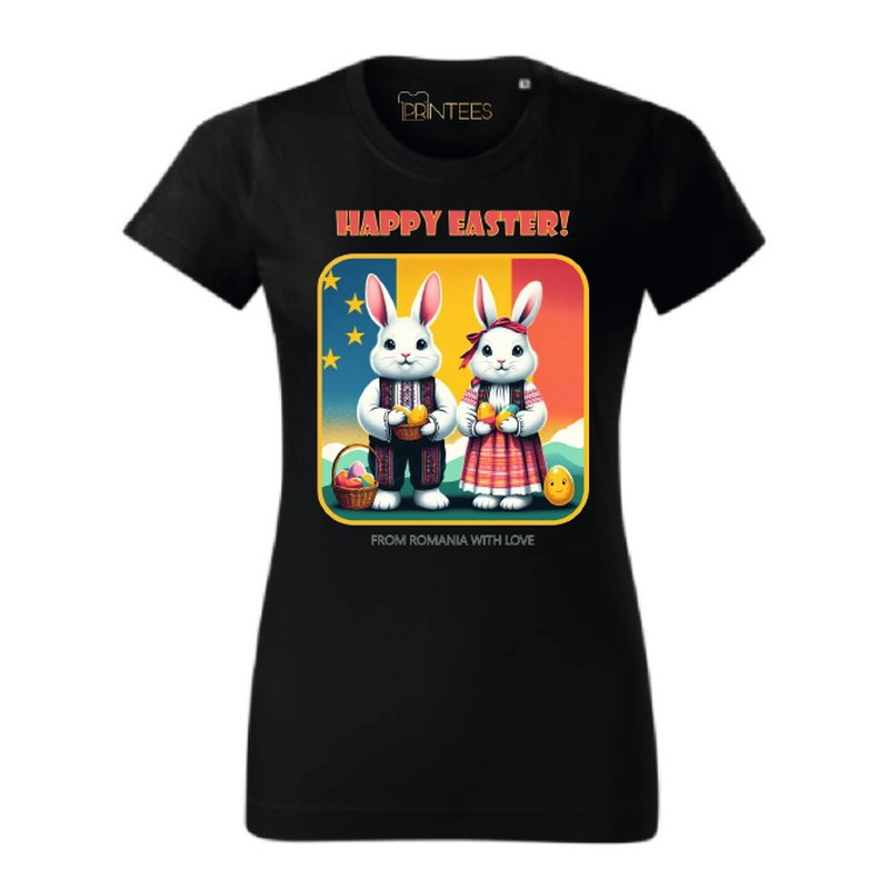 Tricou damă - HAPPY EASTER FROM ROMANIA