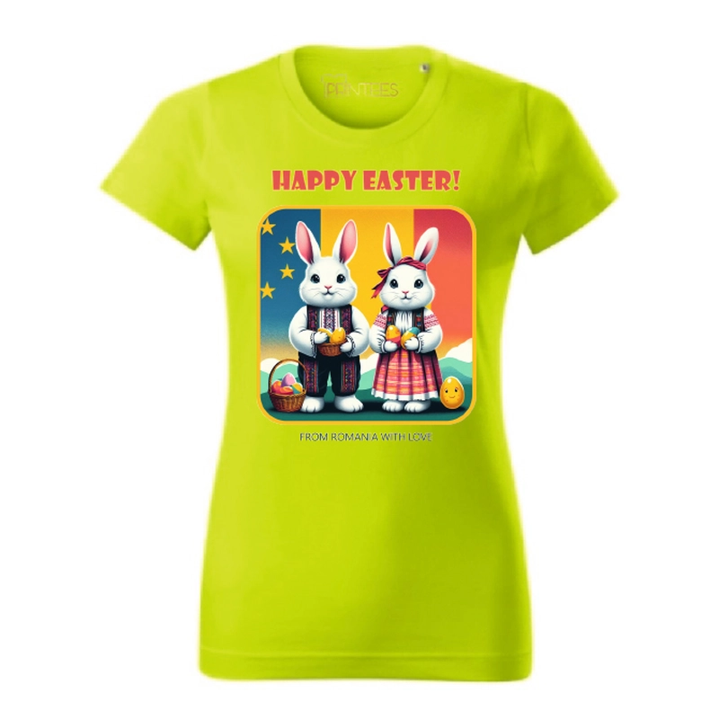 Tricou damă - HAPPY EASTER FROM ROMANIA