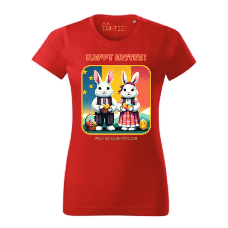 Tricou damă - HAPPY EASTER FROM ROMANIA
