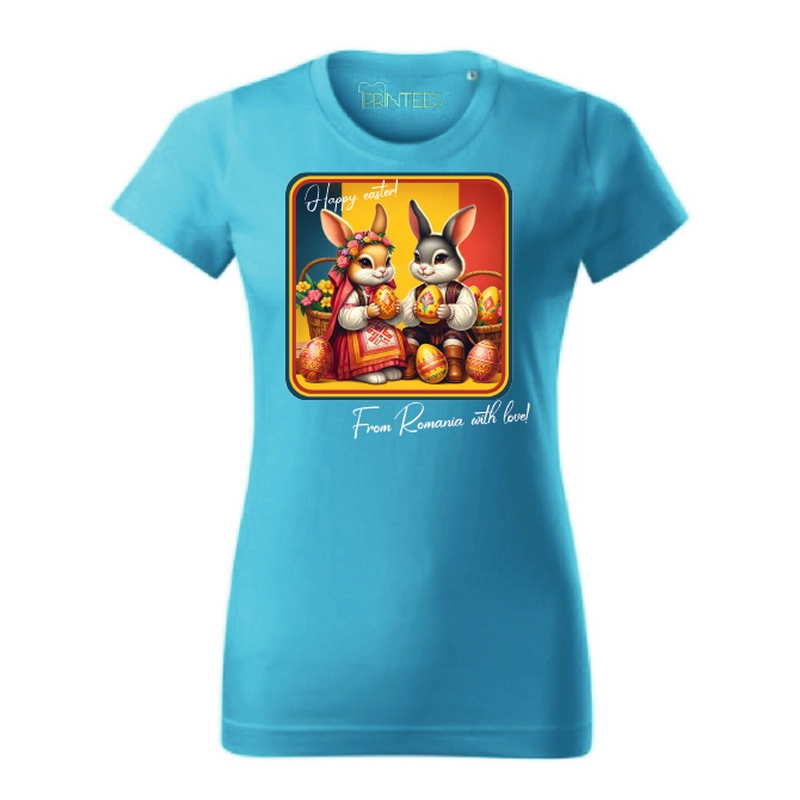 Tricou Damă - ROMANIAN EASTER BUNNIES