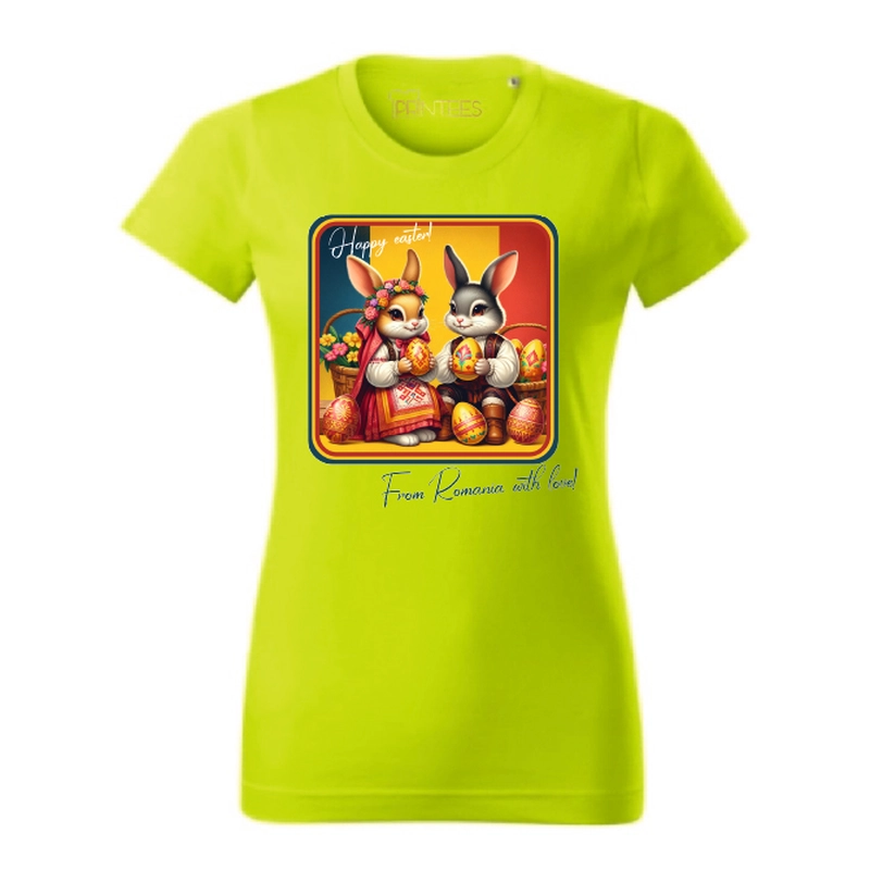 Tricou Damă - ROMANIAN EASTER BUNNIES