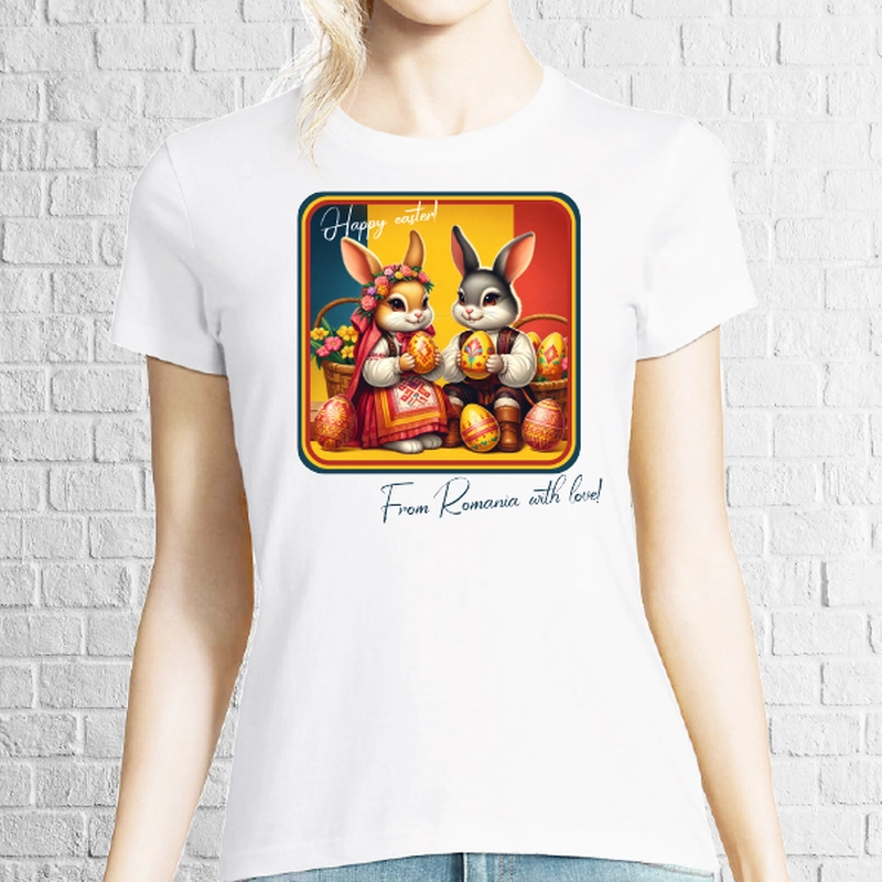 Tricou Damă - ROMANIAN EASTER BUNNIES PUBLICAT