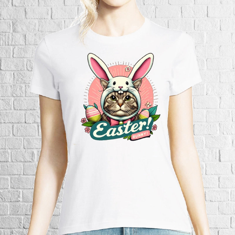 Tricou dame - Pisica de Paște