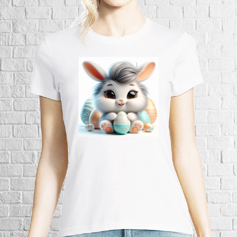 Tricou dame - Iepuraș Paște drăguț